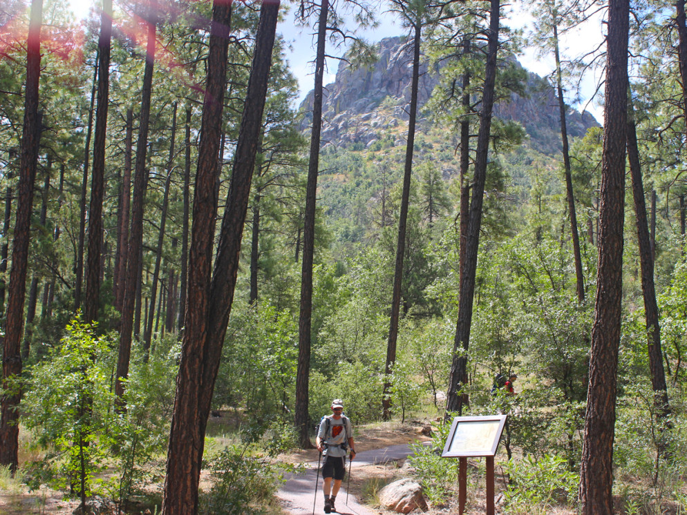 A landscape, Hiker, Base, Prescott, Arizona, Thumb Butte Hiking Trail